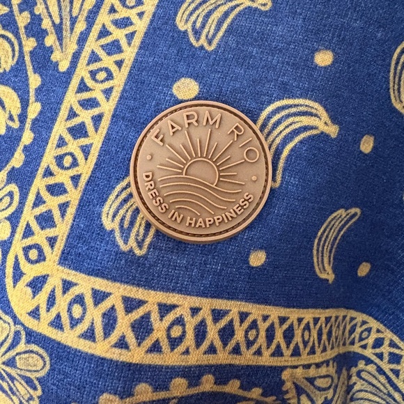 Farm Rio Bandana Dream Mixed Leopard Floral Patchwork Oversized Sweatshirt Sz S - Picture 6 of 14